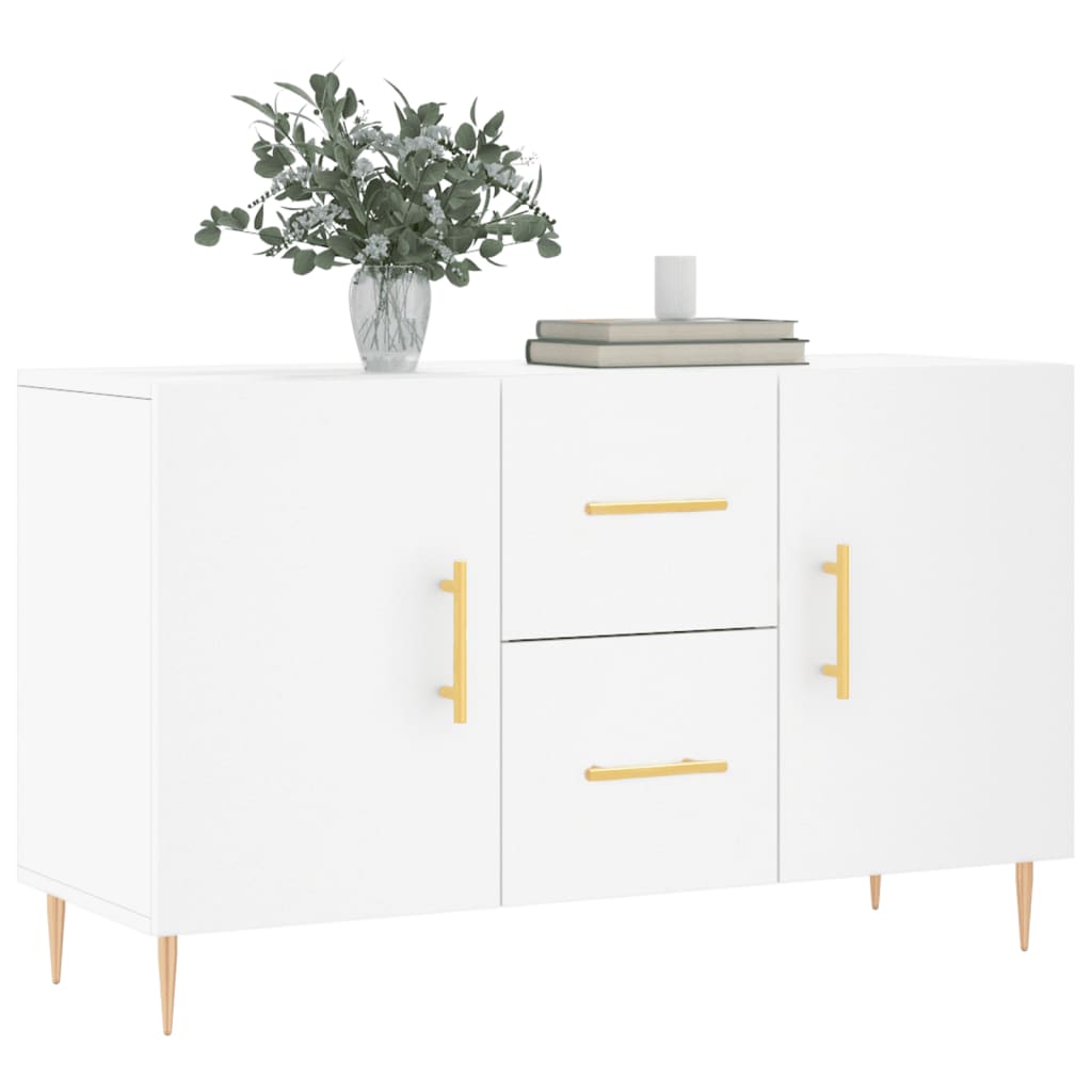 Dressoir 100x36x60 cm bewerkt hout wit is nu te koop bij PeponiXL, paradijselijk wonen!