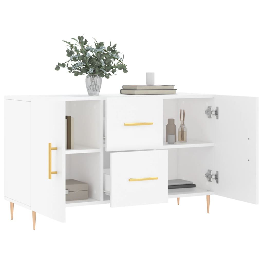 Dressoir 100x36x60 cm bewerkt hout wit is nu te koop bij PeponiXL, paradijselijk wonen!