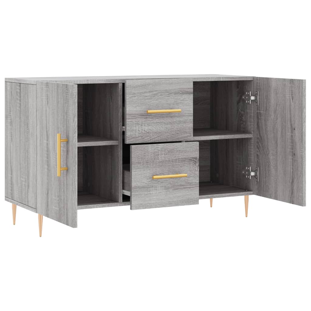 Dressoir 100x36x60 cm bewerkt hout grijs sonoma eikenkleurig is nu te koop bij PeponiXL, paradijselijk wonen!