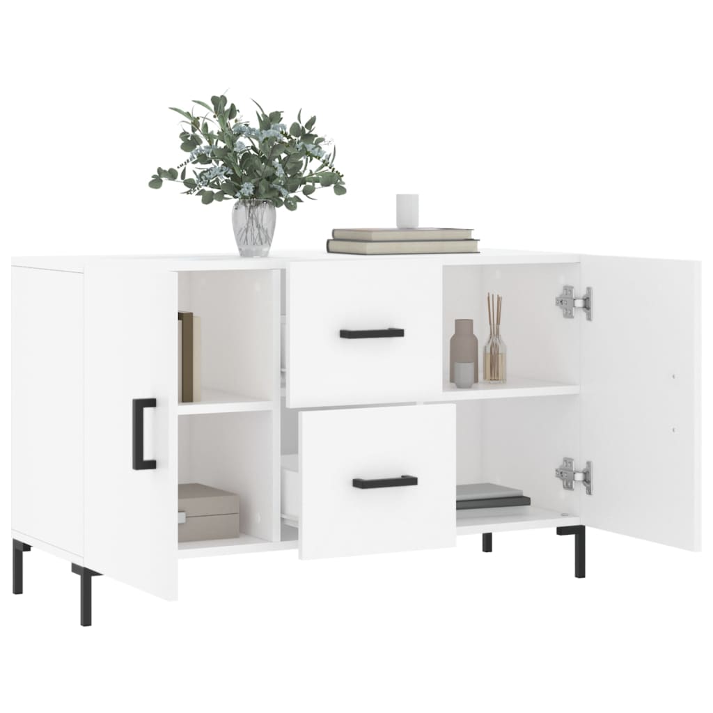 Dressoir 100x36x60 cm bewerkt hout wit is nu te koop bij PeponiXL, paradijselijk wonen!