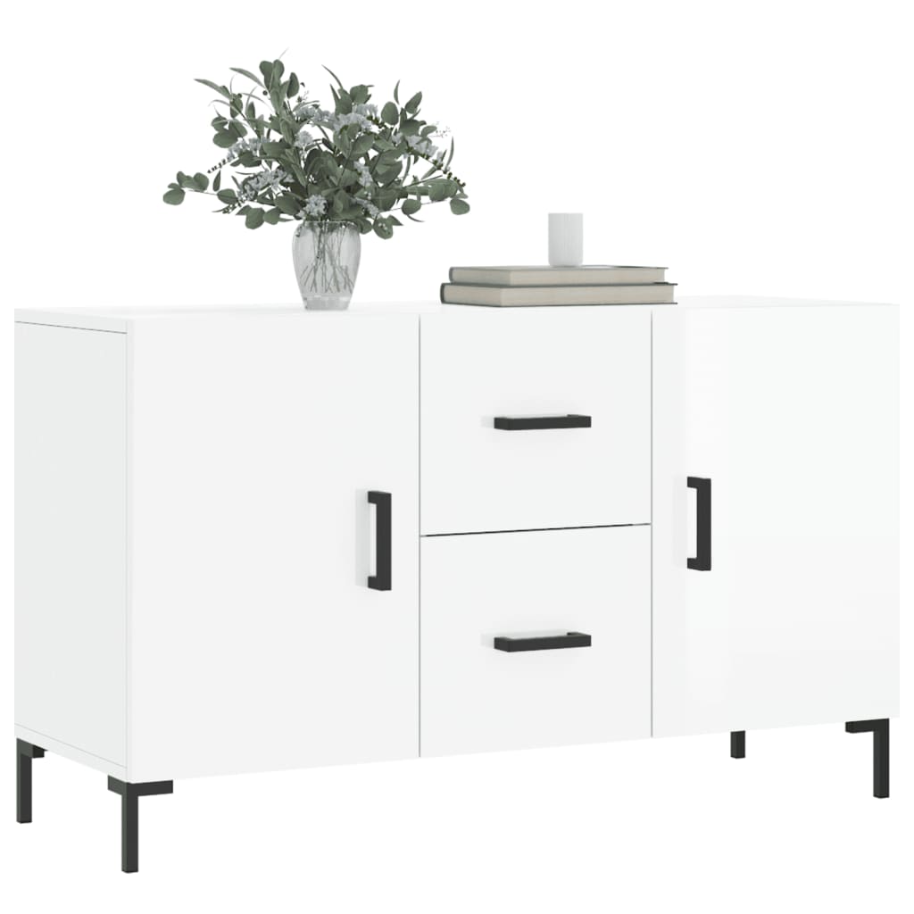 Dressoir 100x36x60 cm bewerkt hout hoogglans wit is nu te koop bij PeponiXL, paradijselijk wonen!