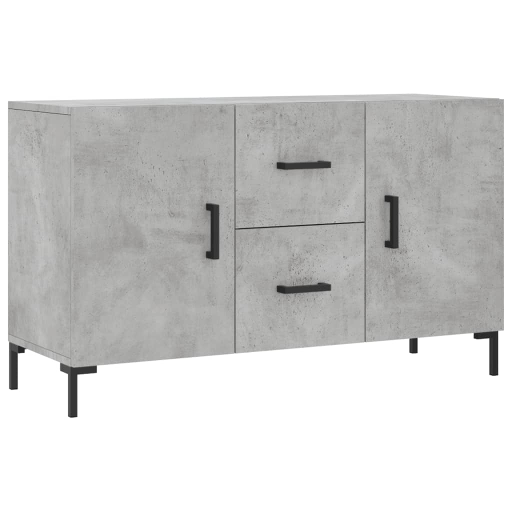 Dressoir 100x36x60 cm bewerkt hout betongrijs is nu te koop bij PeponiXL, paradijselijk wonen!