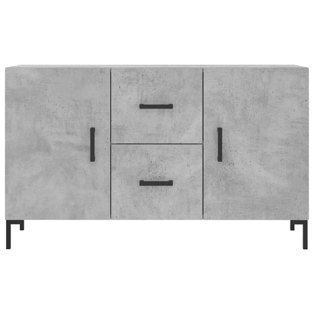 Dressoir 100x36x60 cm bewerkt hout betongrijs is nu te koop bij PeponiXL, paradijselijk wonen!