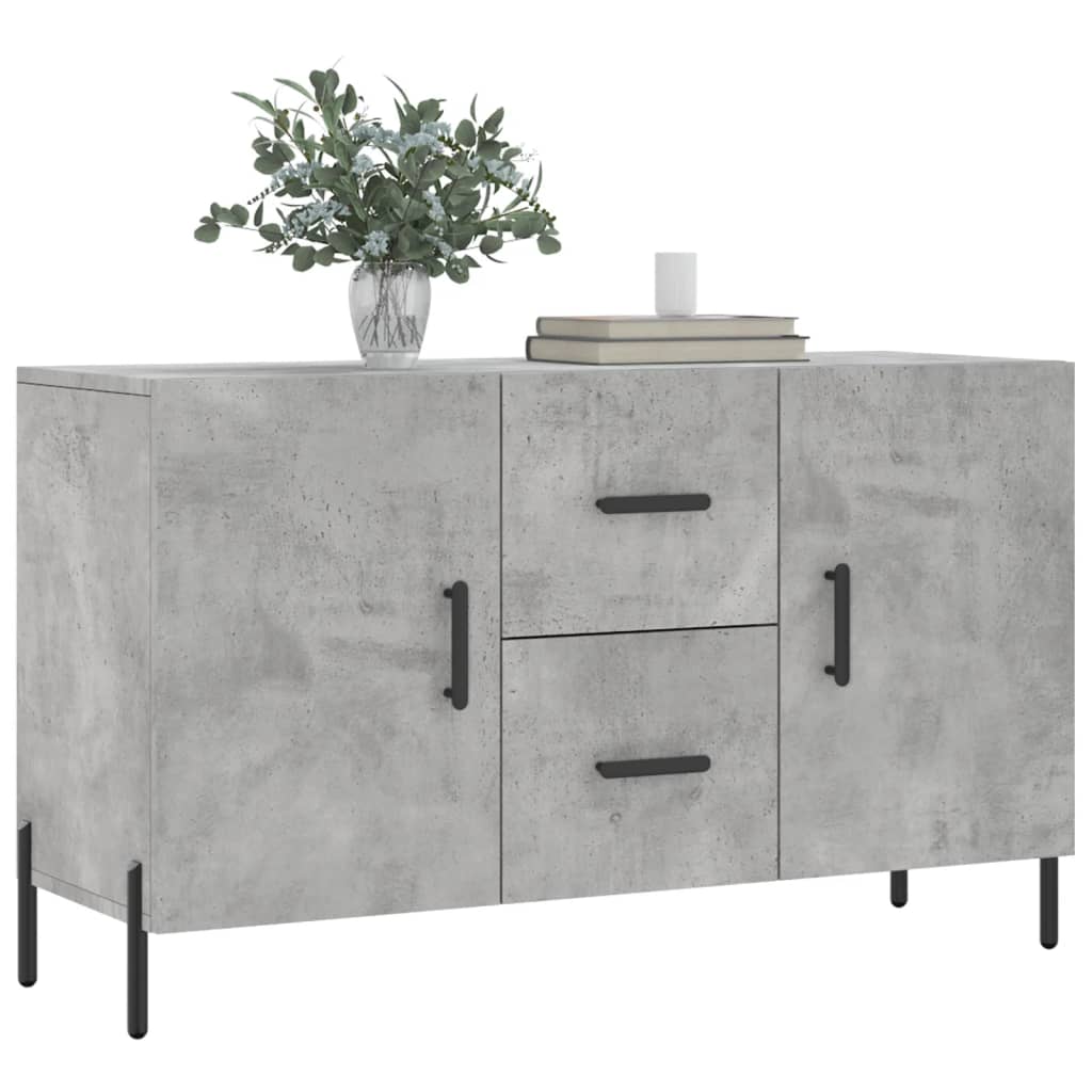 Dressoir 100x36x60 cm bewerkt hout betongrijs is nu te koop bij PeponiXL, paradijselijk wonen!