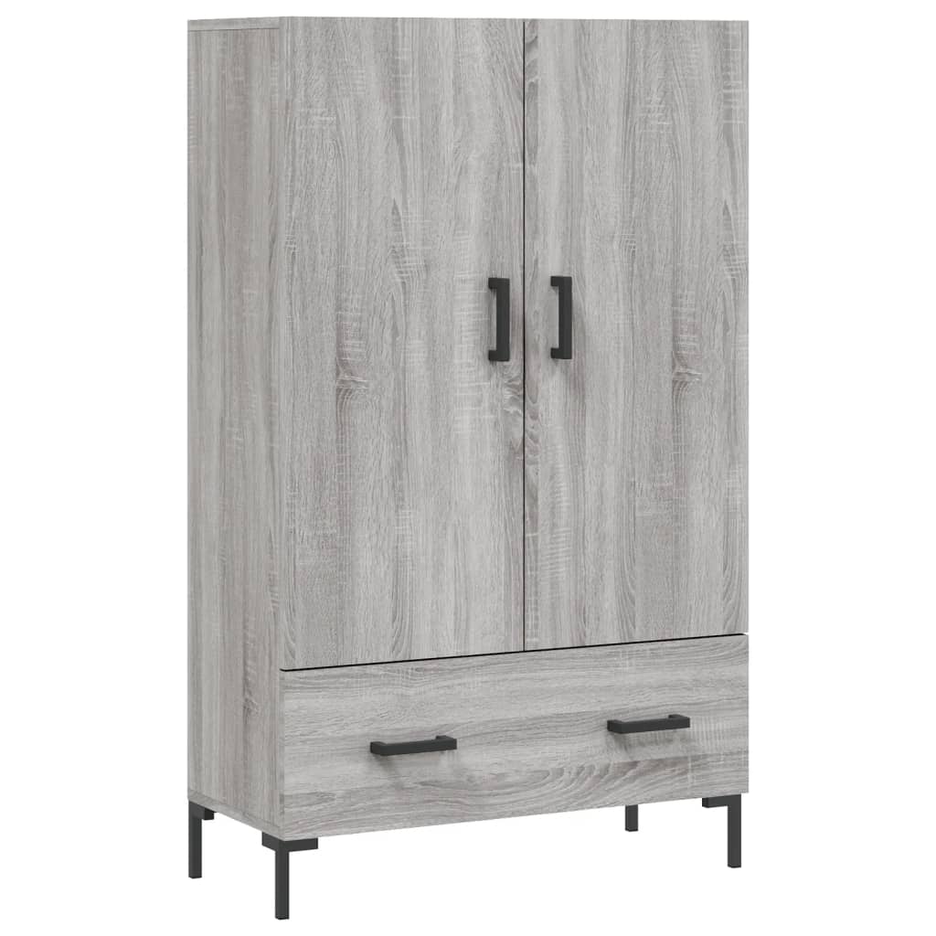 Hoge kast 69,5x31x115 cm bewerkt hout grijs sonoma eikenkleurig is nu te koop bij PeponiXL, paradijselijk wonen!