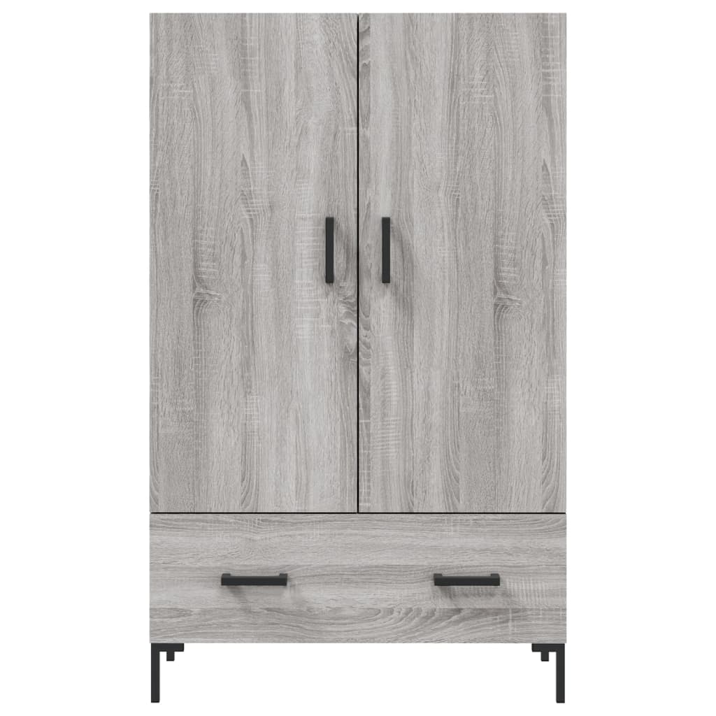 Hoge kast 69,5x31x115 cm bewerkt hout grijs sonoma eikenkleurig is nu te koop bij PeponiXL, paradijselijk wonen!