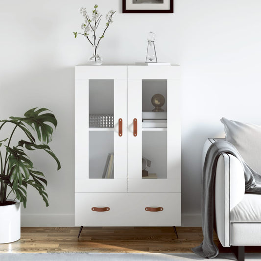 Hoge kast 69,5x31x115 cm bewerkt hout wit is nu te koop bij PeponiXL, paradijselijk wonen!