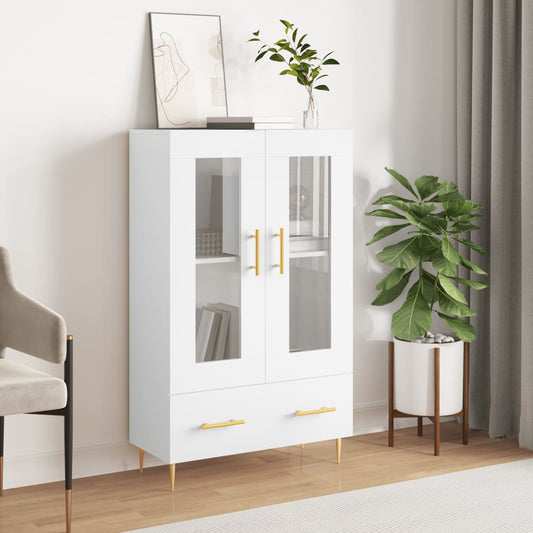 Hoge kast 69,5x31x115 cm bewerkt hout wit is nu te koop bij PeponiXL, paradijselijk wonen!