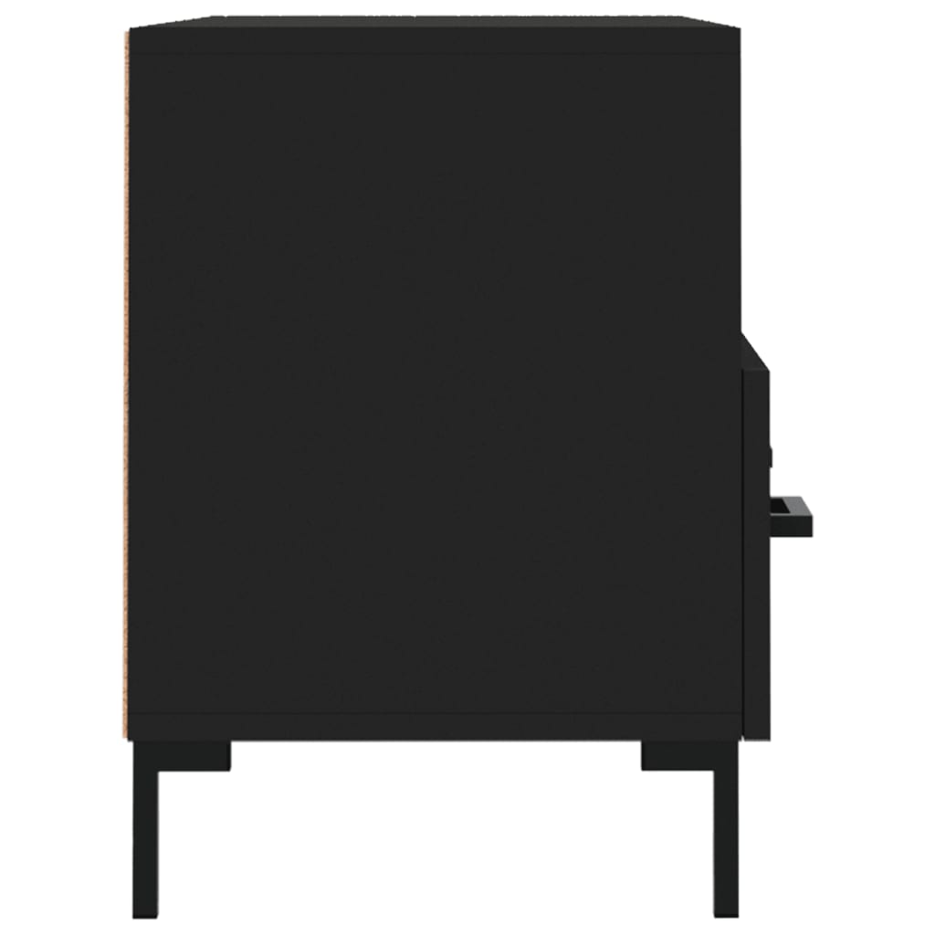 Tv-meubel 80x36x50 cm bewerkt hout zwart is nu te koop bij PeponiXL, paradijselijk wonen!