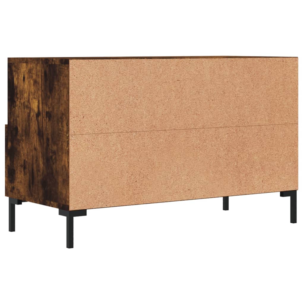 Tv-meubel 80x36x50 cm bewerkt hout gerookt eikenkleurig is nu te koop bij PeponiXL, paradijselijk wonen!