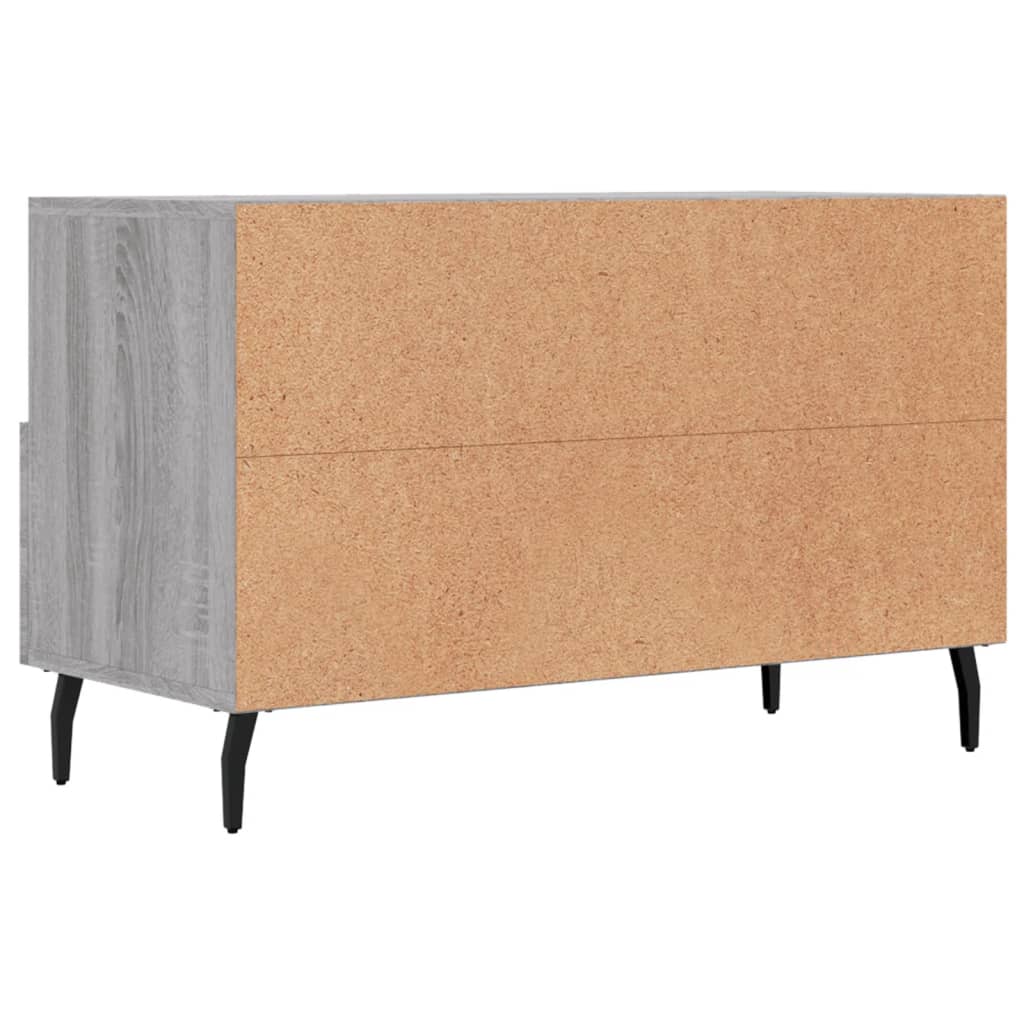 Tv-meubel 80x36x50 cm bewerkt hout grijs sonoma eikenkleurig is nu te koop bij PeponiXL, paradijselijk wonen!