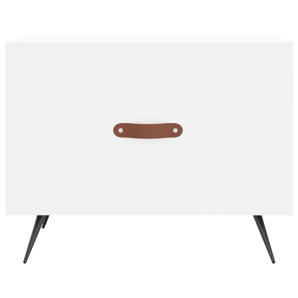 Salontafel 50x50x40 cm bewerkt hout wit is nu te koop bij PeponiXL, paradijselijk wonen!