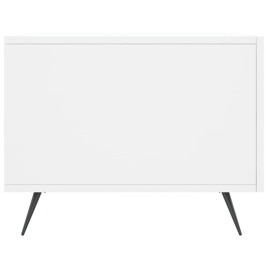 Salontafel 50x50x40 cm bewerkt hout wit is nu te koop bij PeponiXL, paradijselijk wonen!