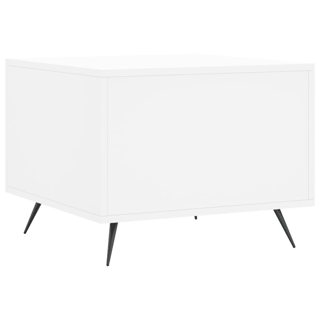 Salontafel 50x50x40 cm bewerkt hout wit is nu te koop bij PeponiXL, paradijselijk wonen!