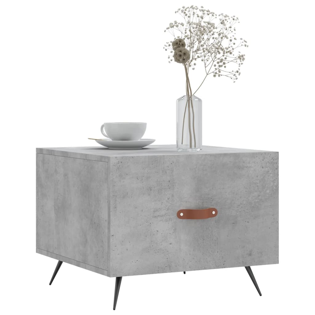 Salontafel 50x50x40 cm bewerkt hout betongrijs is nu te koop bij PeponiXL, paradijselijk wonen!