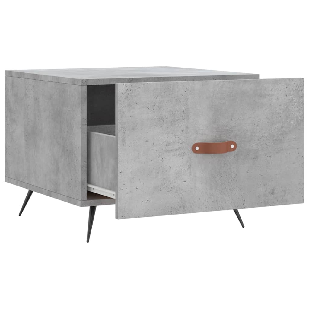 Salontafel 50x50x40 cm bewerkt hout betongrijs is nu te koop bij PeponiXL, paradijselijk wonen!