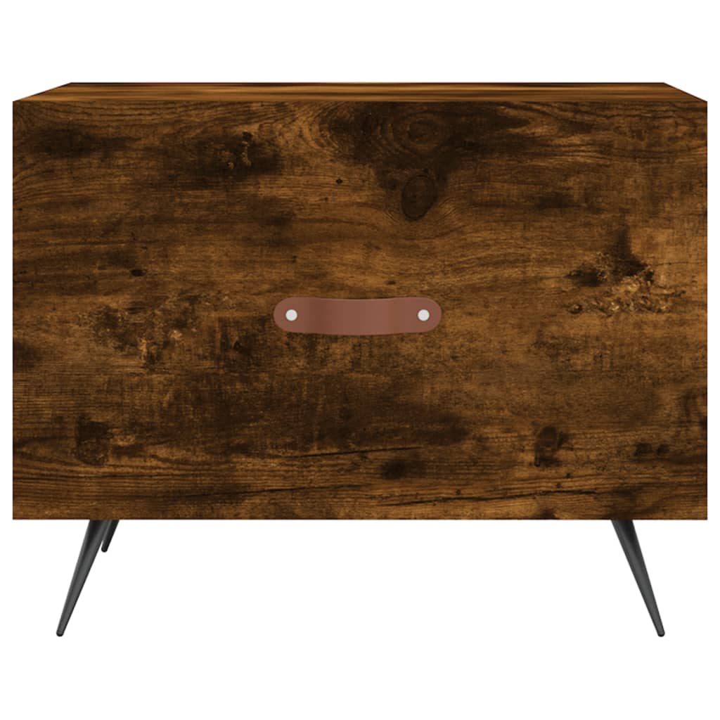 Salontafels 2 st 50x50x40 cm bewerkt hout gerookt eikenkleurig is nu te koop bij PeponiXL, paradijselijk wonen!