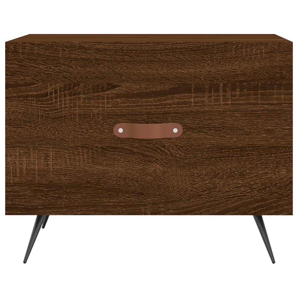 Salontafels 2 st 50x50x40 cm bewerkt hout bruin eikenkleur is nu te koop bij PeponiXL, paradijselijk wonen!