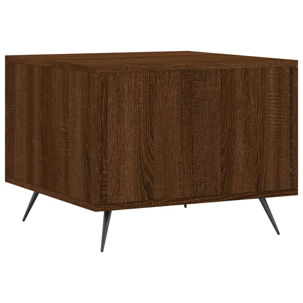 Salontafels 2 st 50x50x40 cm bewerkt hout bruin eikenkleur is nu te koop bij PeponiXL, paradijselijk wonen!