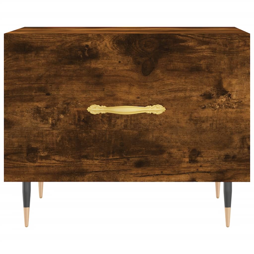 Salontafels 2 st 50x50x40 cm bewerkt hout gerookt eikenkleurig is nu te koop bij PeponiXL, paradijselijk wonen!