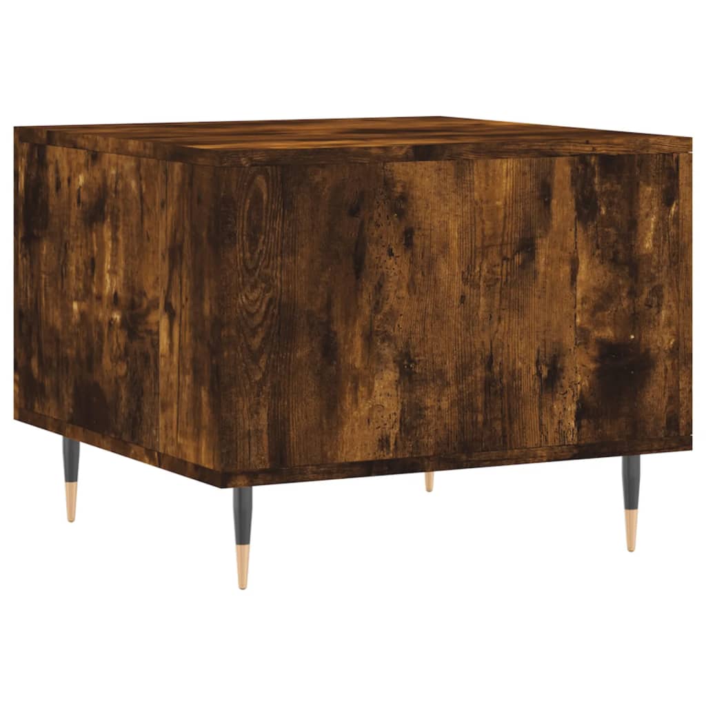 Salontafels 2 st 50x50x40 cm bewerkt hout gerookt eikenkleurig is nu te koop bij PeponiXL, paradijselijk wonen!