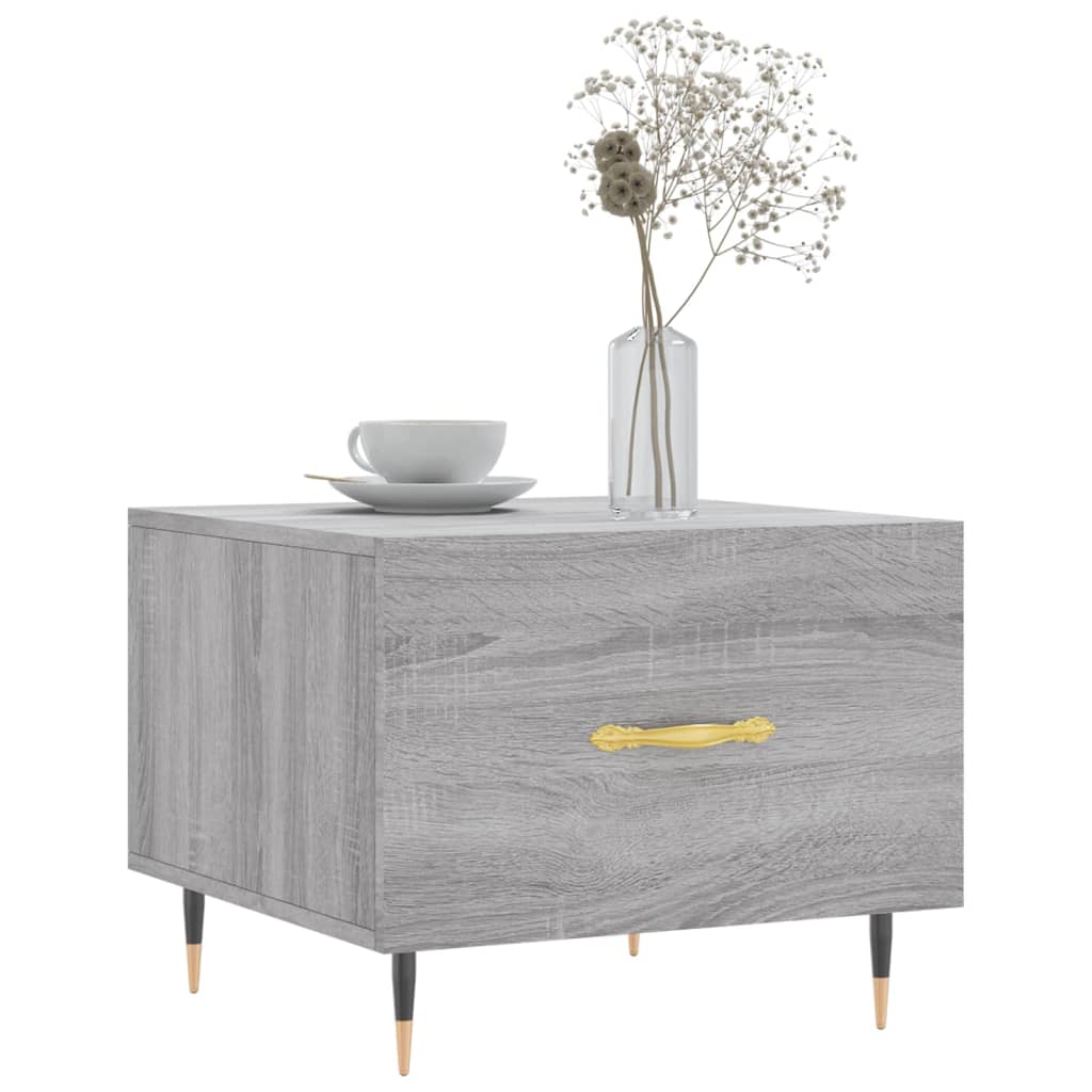Salontafels 2 st 50x50x40 cm bewerkt hout grijs sonoma eiken is nu te koop bij PeponiXL, paradijselijk wonen!