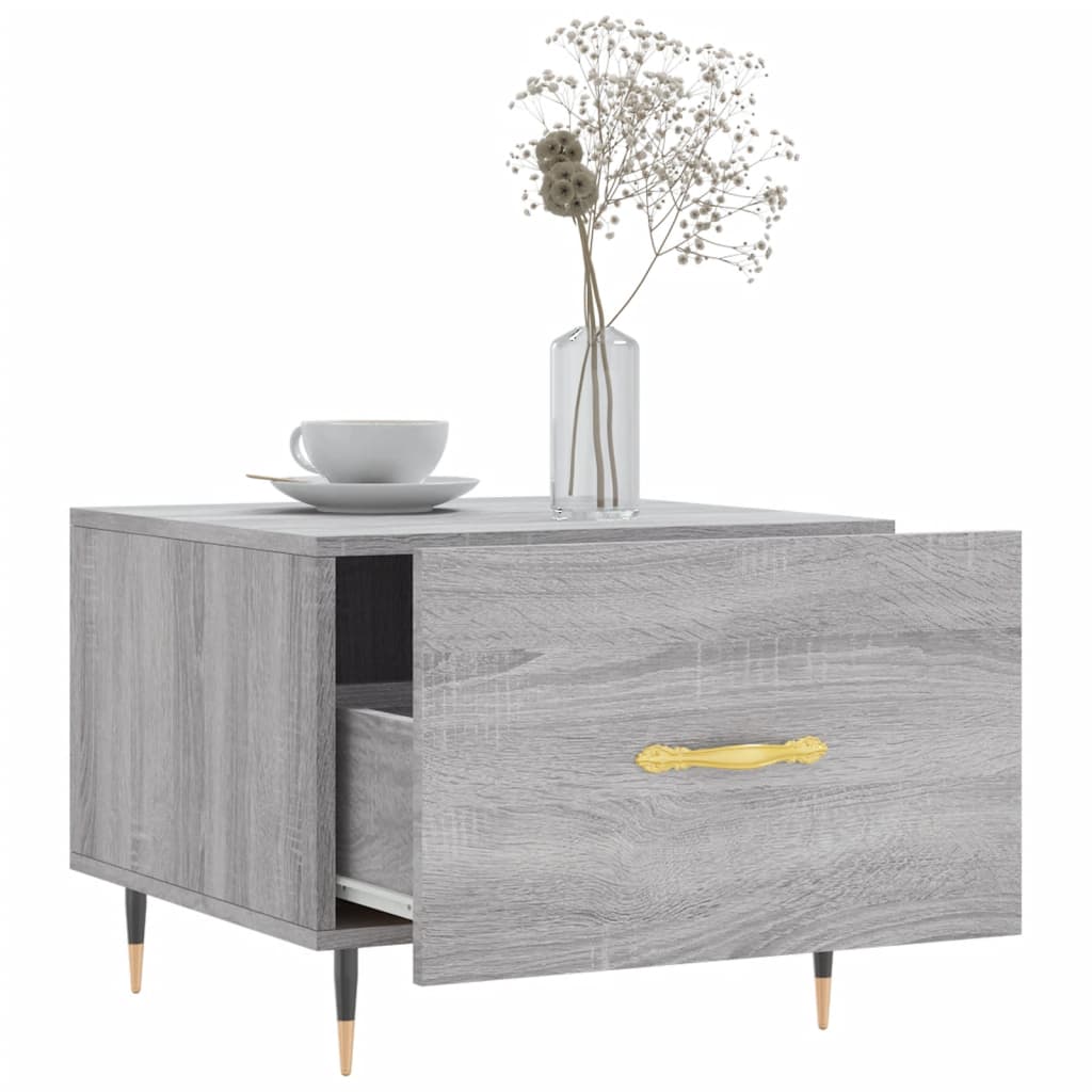 Salontafels 2 st 50x50x40 cm bewerkt hout grijs sonoma eiken is nu te koop bij PeponiXL, paradijselijk wonen!
