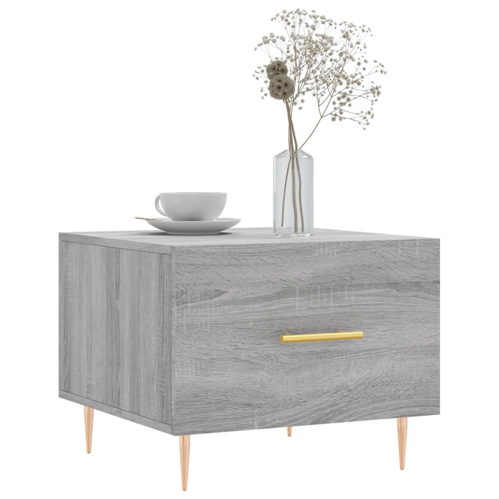 Salontafels 2 st 50x50x40 cm bewerkt hout grijs sonoma eiken is nu te koop bij PeponiXL, paradijselijk wonen!