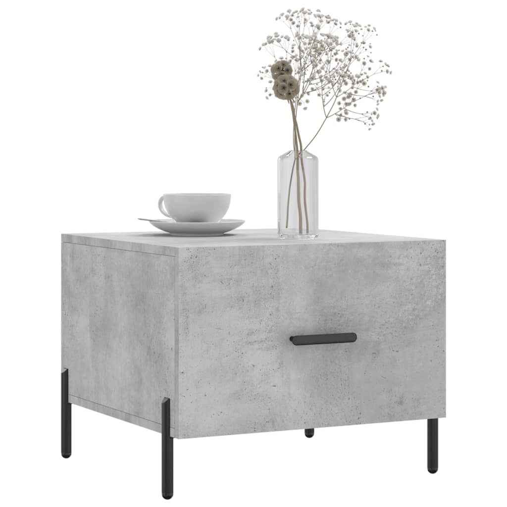 Salontafels 2 st 50x50x40 cm bewerkt hout betongrijs is nu te koop bij PeponiXL, paradijselijk wonen!