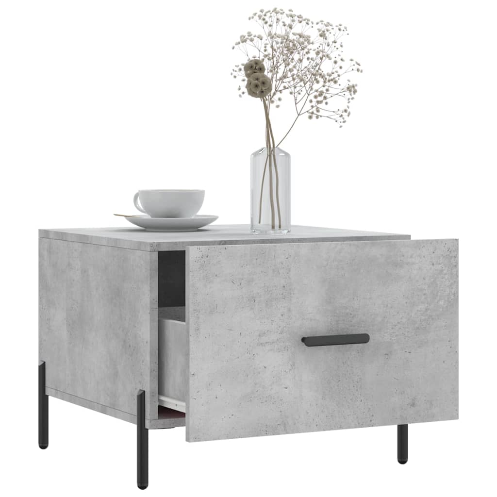 Salontafels 2 st 50x50x40 cm bewerkt hout betongrijs is nu te koop bij PeponiXL, paradijselijk wonen!