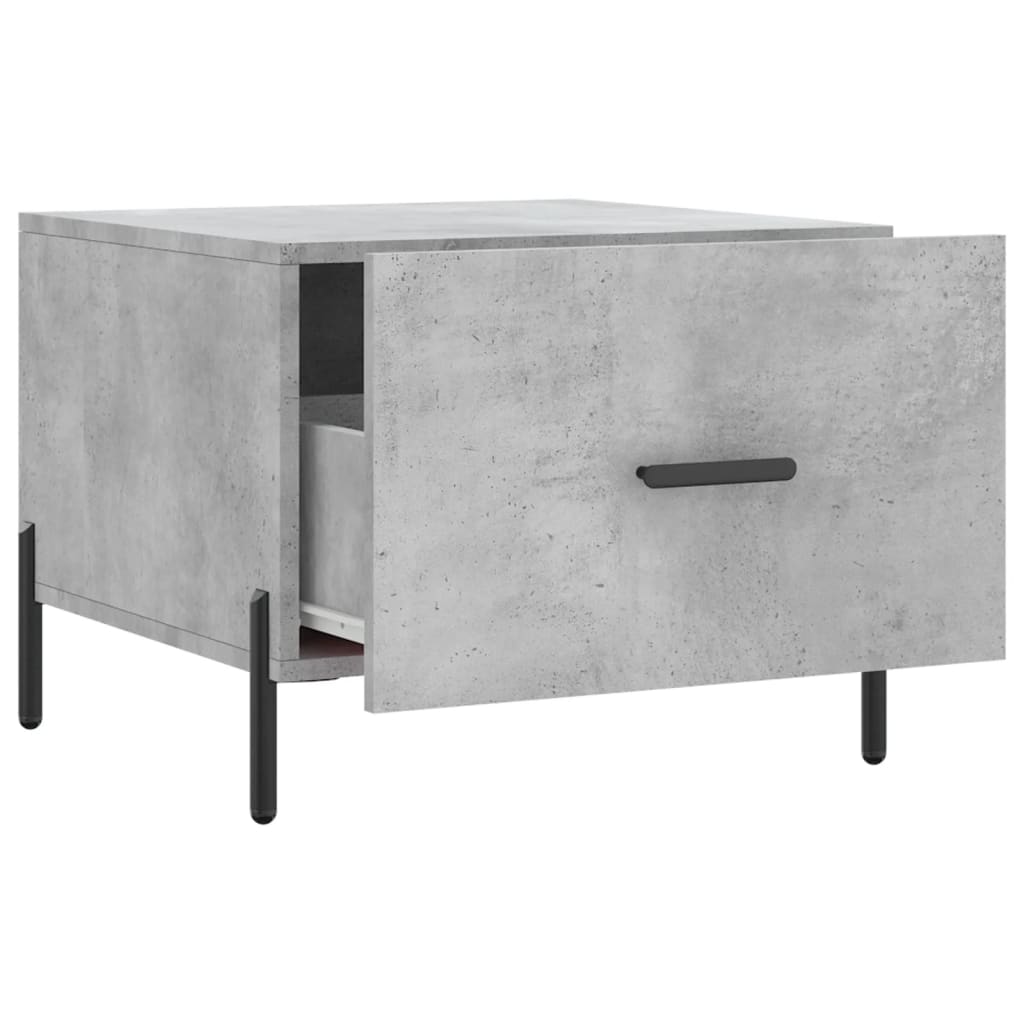 Salontafels 2 st 50x50x40 cm bewerkt hout betongrijs is nu te koop bij PeponiXL, paradijselijk wonen!