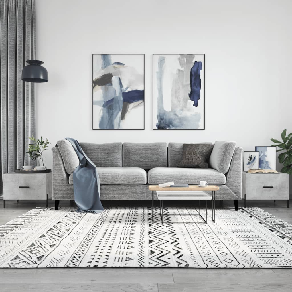 Salontafels 2 st 50x50x40 cm bewerkt hout betongrijs is nu te koop bij PeponiXL, paradijselijk wonen!