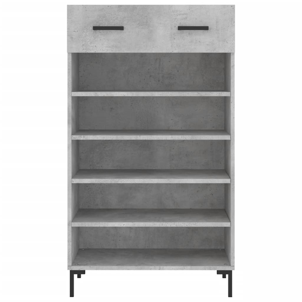 Schoenenkast 60x35x105 cm bewerkt hout betongrijs is nu te koop bij PeponiXL, paradijselijk wonen!