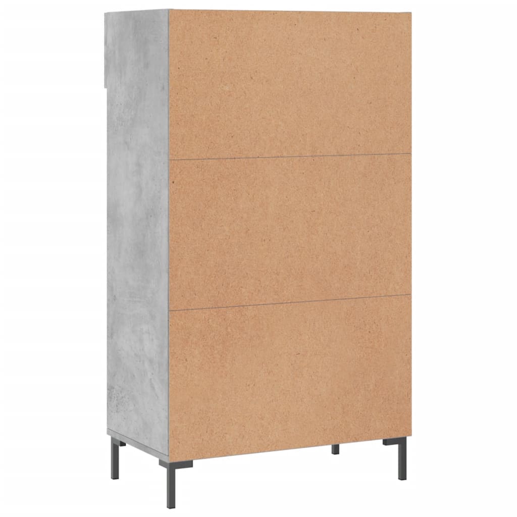 Schoenenkast 60x35x105 cm bewerkt hout betongrijs is nu te koop bij PeponiXL, paradijselijk wonen!