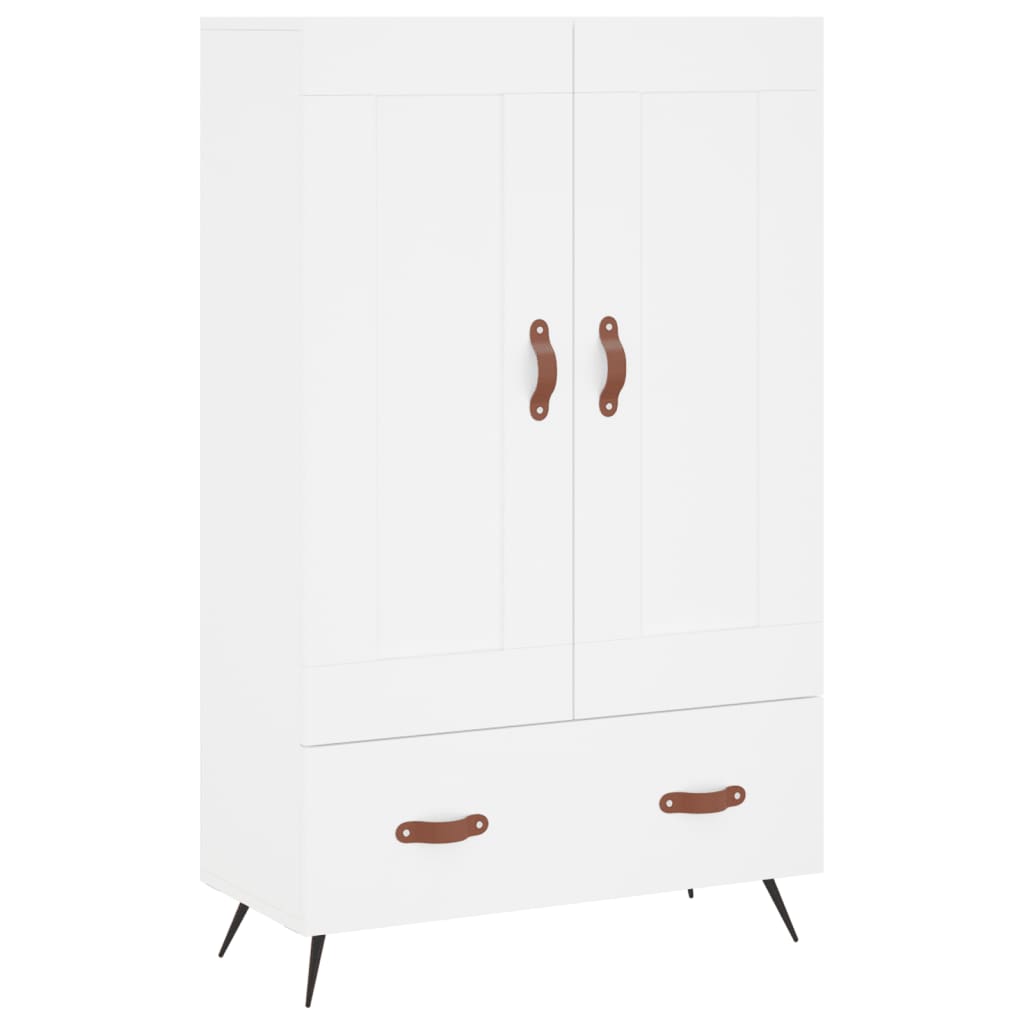 Hoge kast 69,5x31x115 cm bewerkt hout wit is nu te koop bij PeponiXL, paradijselijk wonen!