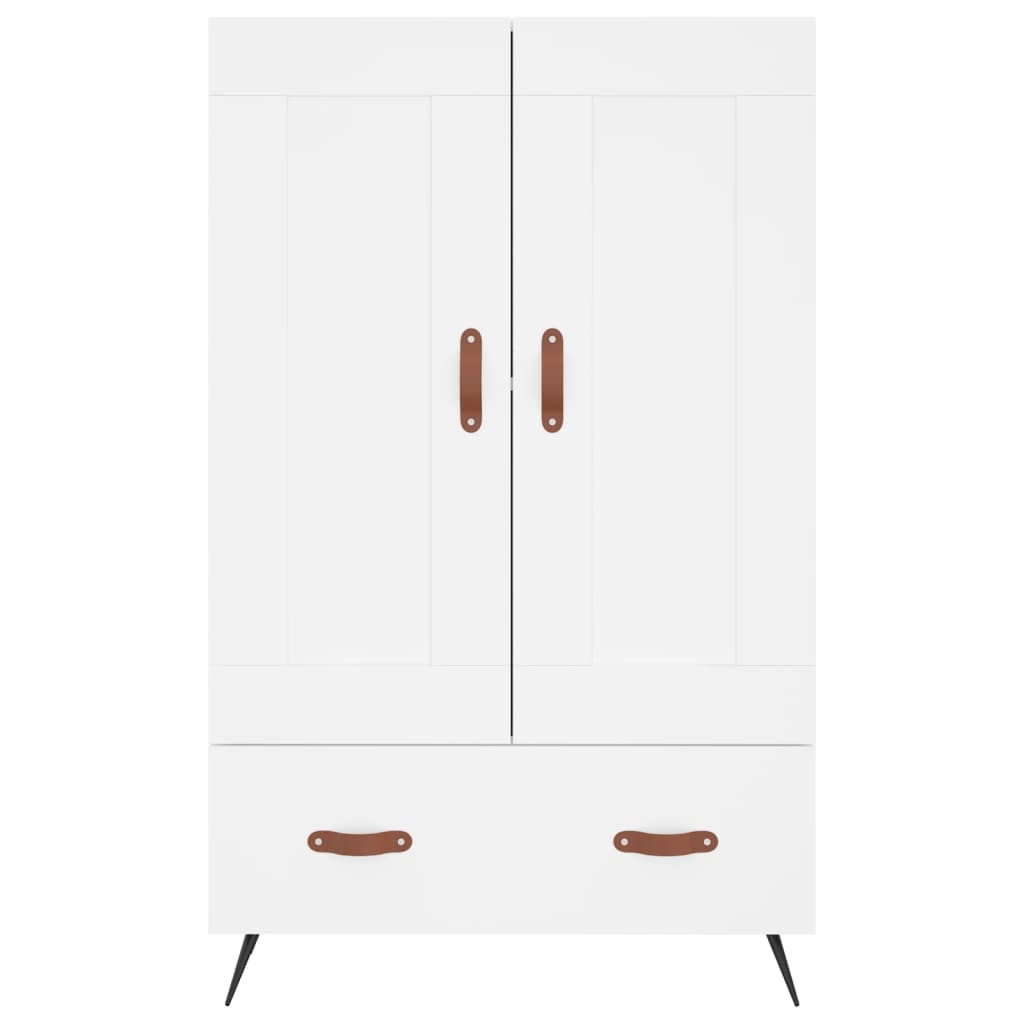 Hoge kast 69,5x31x115 cm bewerkt hout wit is nu te koop bij PeponiXL, paradijselijk wonen!