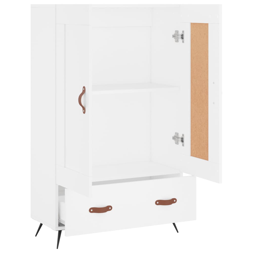 Hoge kast 69,5x31x115 cm bewerkt hout wit is nu te koop bij PeponiXL, paradijselijk wonen!