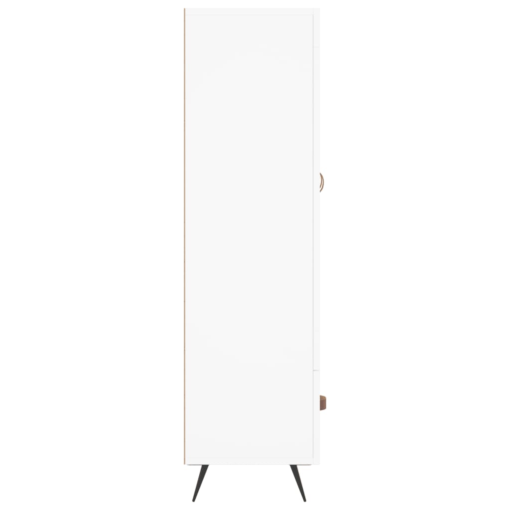 Hoge kast 69,5x31x115 cm bewerkt hout wit is nu te koop bij PeponiXL, paradijselijk wonen!