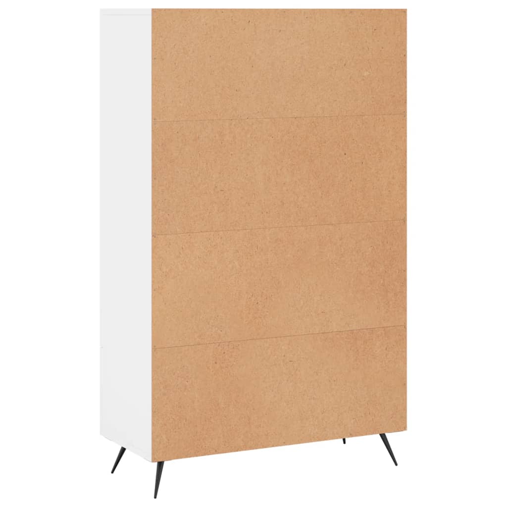 Hoge kast 69,5x31x115 cm bewerkt hout wit is nu te koop bij PeponiXL, paradijselijk wonen!