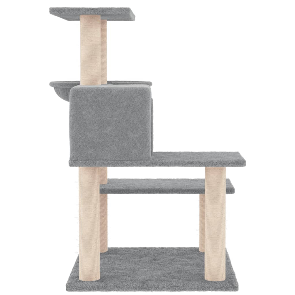 Kattenmeubel met sisal krabpalen 82,5 cm lichtgrijs is nu te koop bij PeponiXL, paradijselijk wonen!