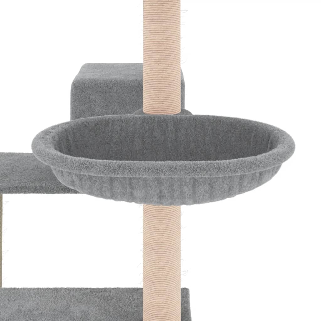 Kattenmeubel met sisal krabpalen 82,5 cm lichtgrijs is nu te koop bij PeponiXL, paradijselijk wonen!