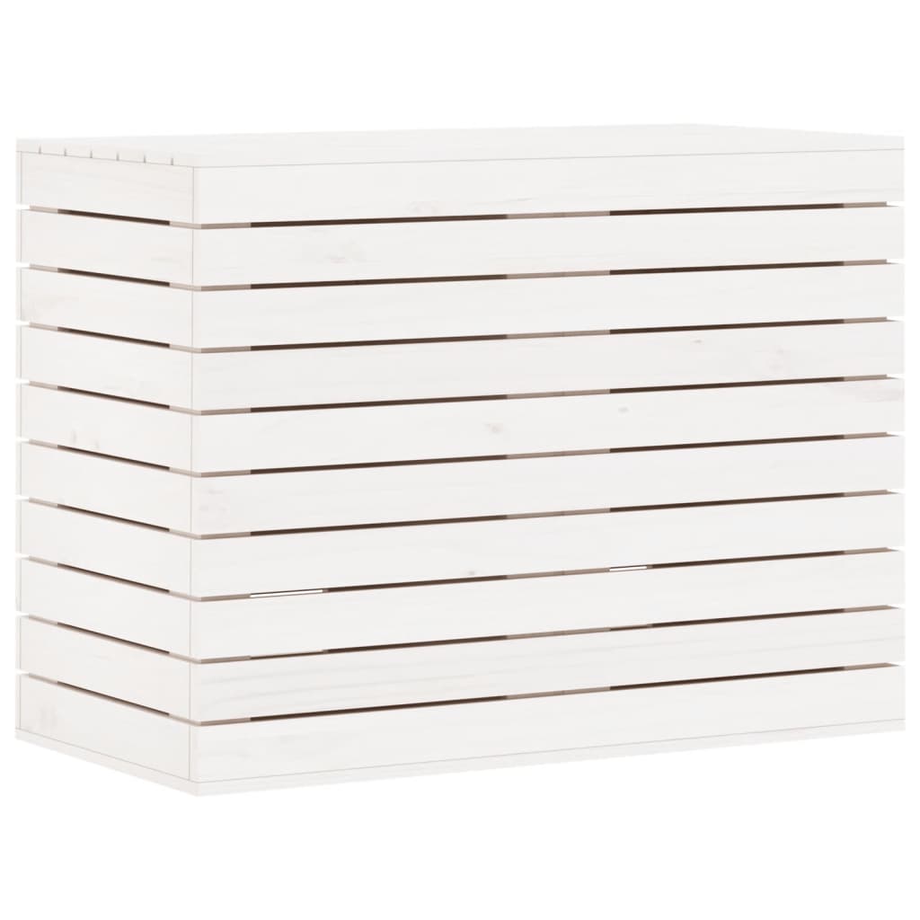 Wasmand 88,5x44x66 cm massief grenenhout wit is nu te koop bij PeponiXL, paradijselijk wonen!