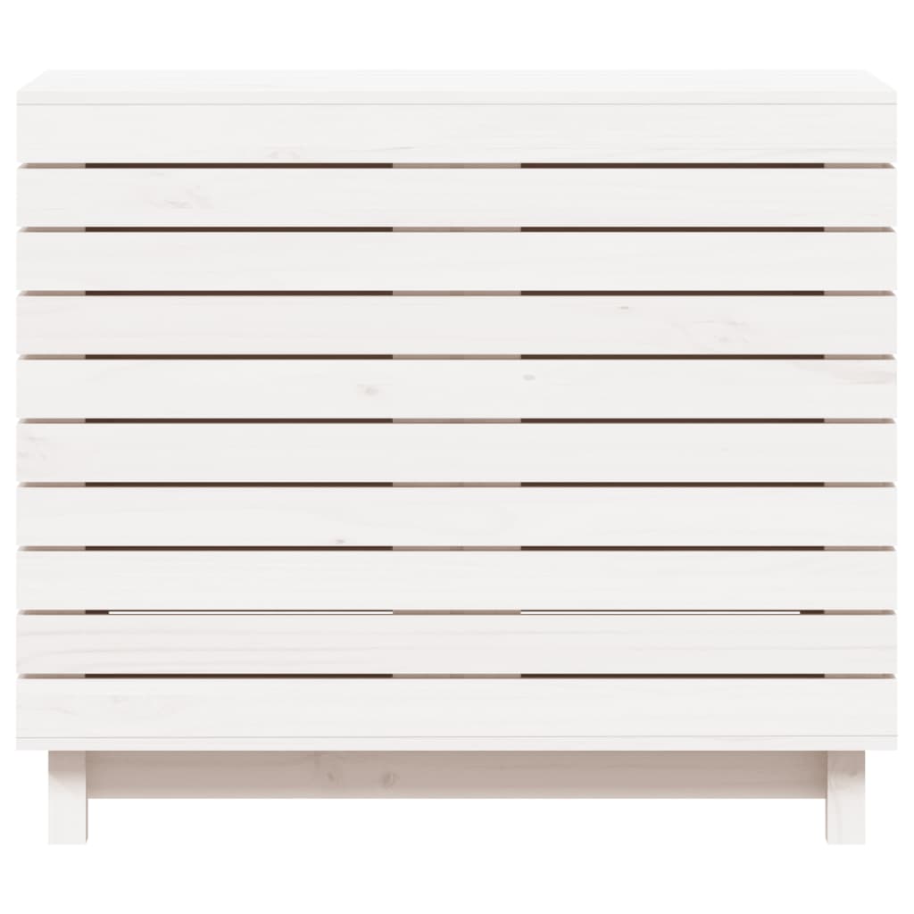 Wasmand 88,5x44x76 cm massief grenenhout wit is nu te koop bij PeponiXL, paradijselijk wonen!