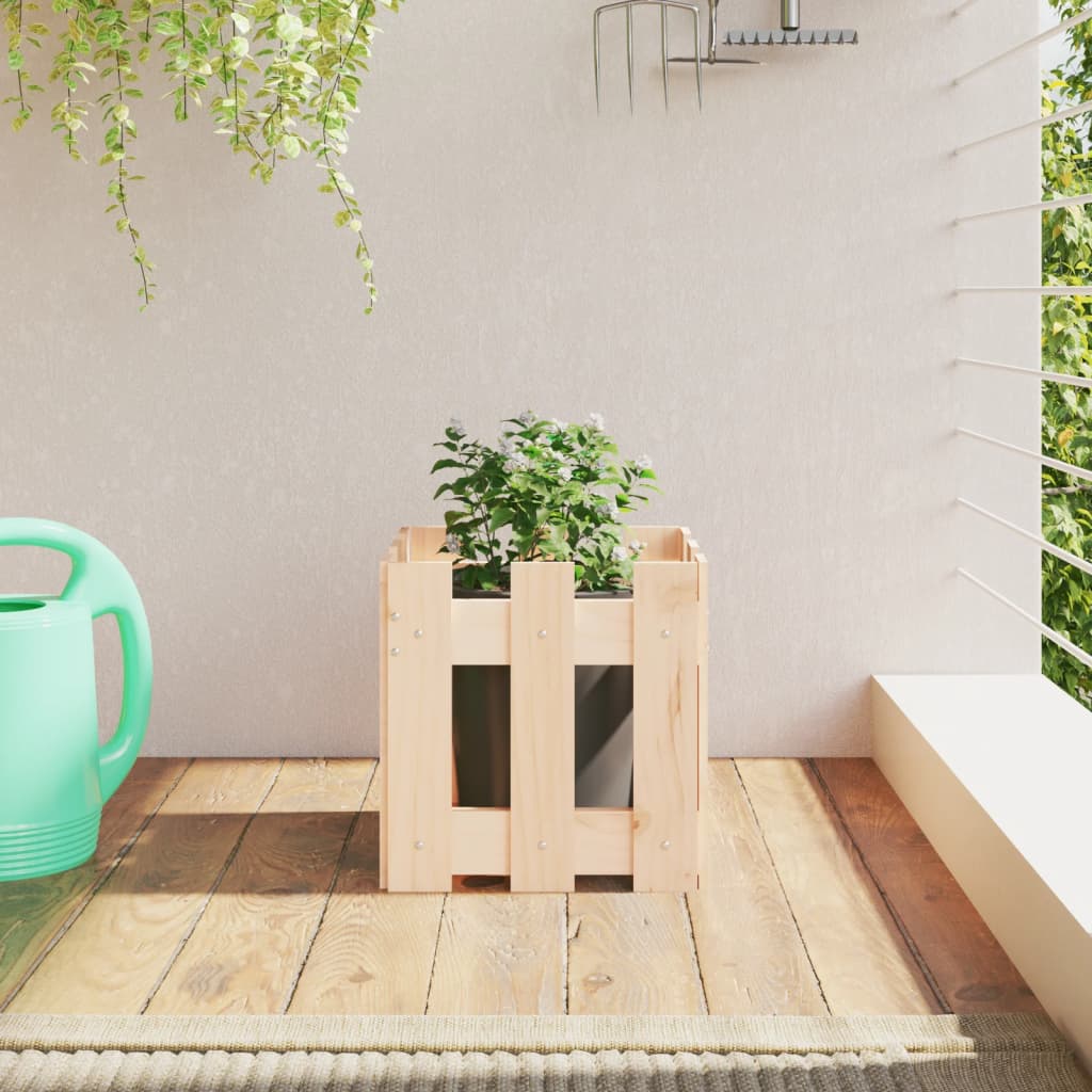 Plantenbak met hekontwerp 30x30x30 cm massief grenenhout is nu te koop bij PeponiXL, paradijselijk wonen!