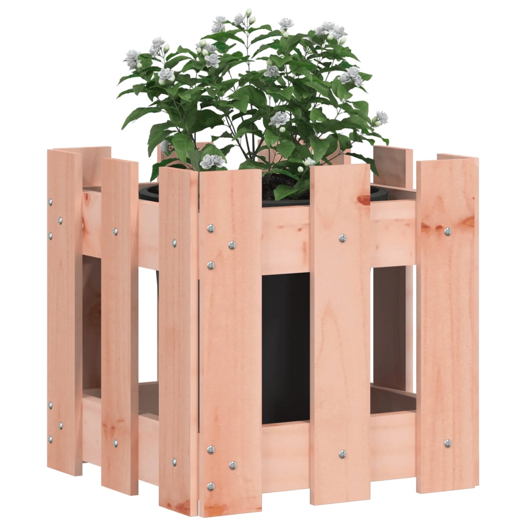 Plantenbak met hekontwerp 30x30x30 cm massief dougashout is nu te koop bij PeponiXL, paradijselijk wonen!