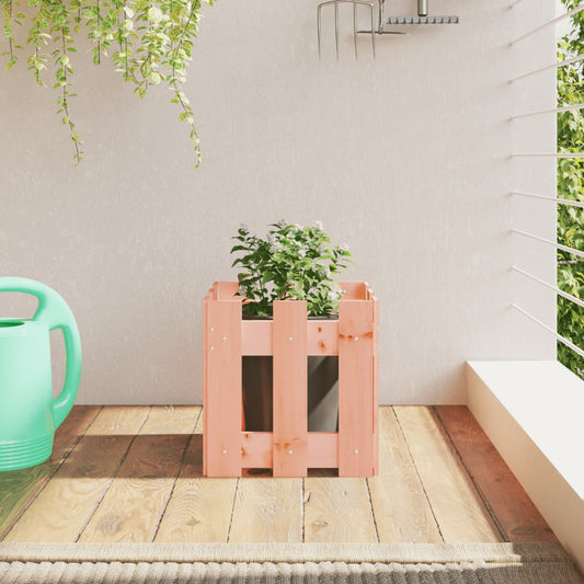 Plantenbak met hekontwerp 30x30x30 cm massief dougashout is nu te koop bij PeponiXL, paradijselijk wonen!