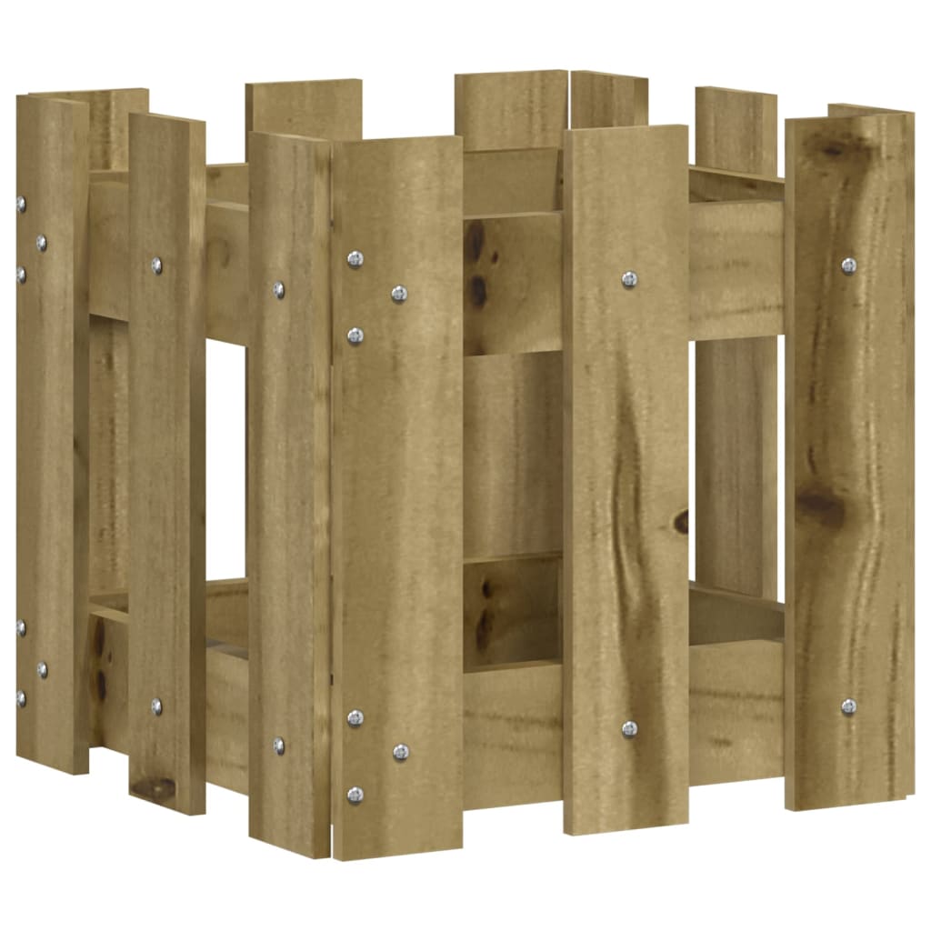 Plantenbak met hekontwerp 30x30x30 cm geïmpregneerd grenenhout is nu te koop bij PeponiXL, paradijselijk wonen!