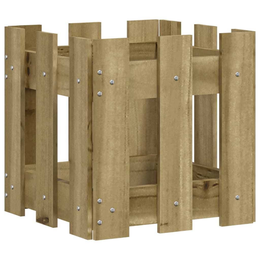 Plantenbak met hekontwerp 30x30x30 cm geïmpregneerd grenenhout is nu te koop bij PeponiXL, paradijselijk wonen!