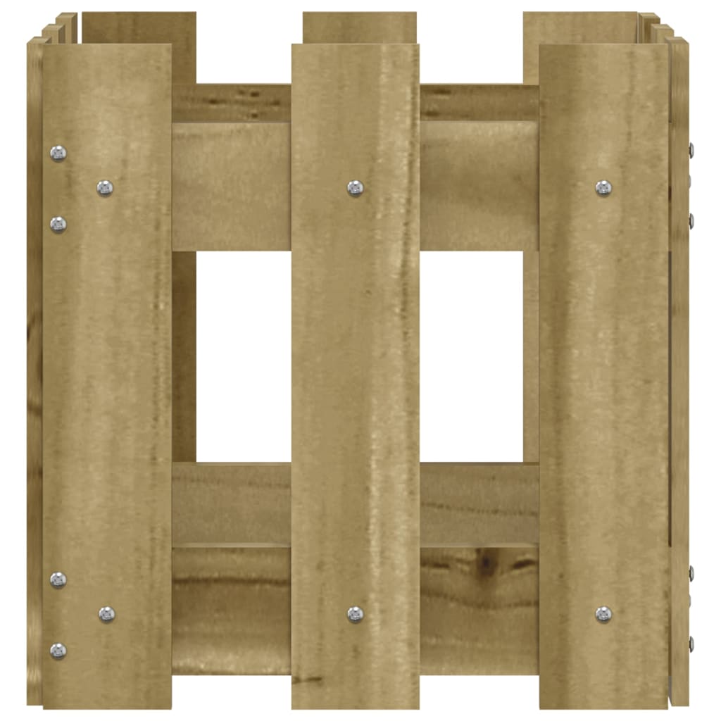 Plantenbak met hekontwerp 30x30x30 cm geïmpregneerd grenenhout is nu te koop bij PeponiXL, paradijselijk wonen!