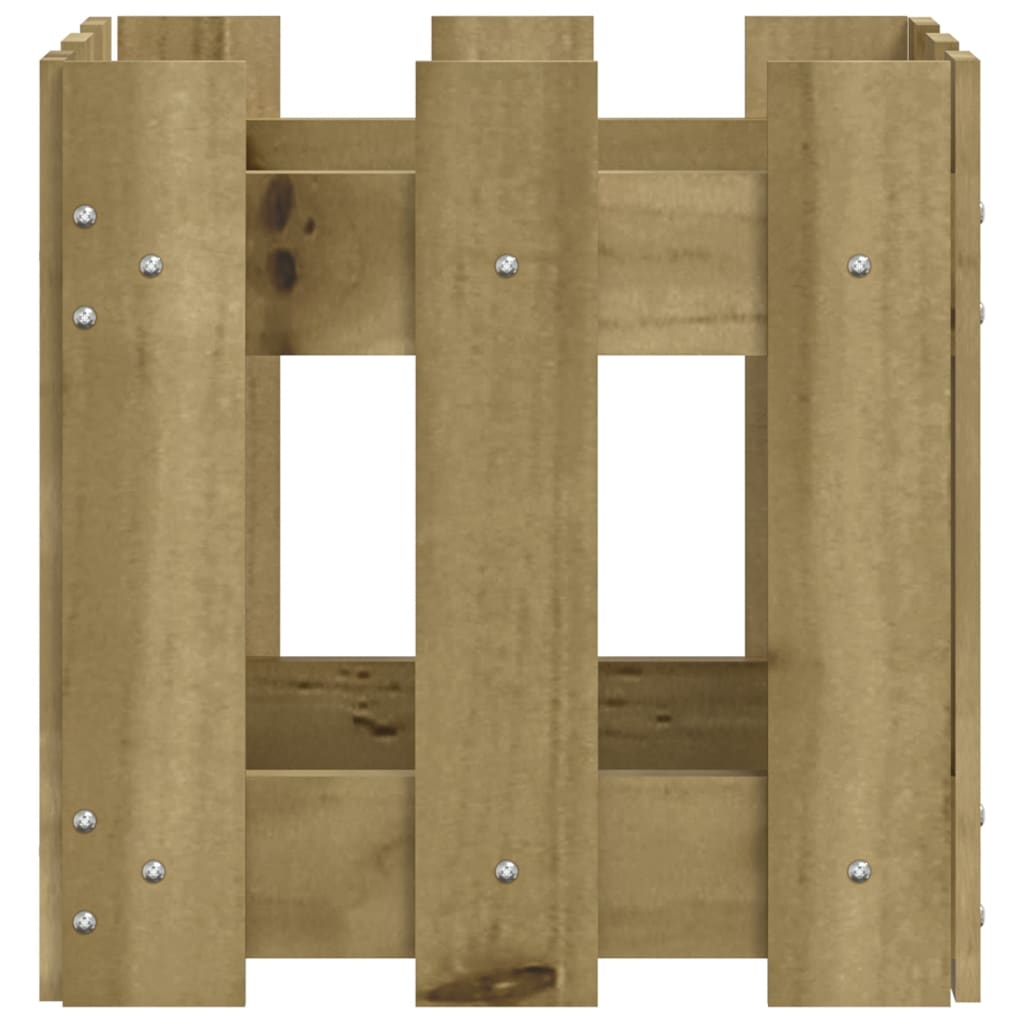 Plantenbak met hekontwerp 30x30x30 cm geïmpregneerd grenenhout is nu te koop bij PeponiXL, paradijselijk wonen!